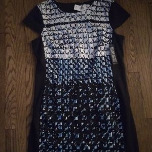 New York and Company blue and black dress